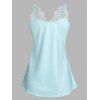 Ombre Butterfly Guipure Lace Cami Tank Top - LIGHT GREEN S