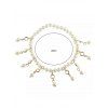Faux Pearl Round Anklet - WHITE 