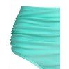 Flying Dragon Heart Print Underwire Bikini Swimsuit - LIGHT GREEN XXXL