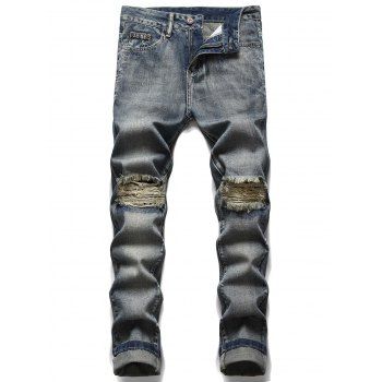 

Distressed Destroy Wash Denim Pants, Jeans blue