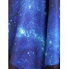 Ombre Galaxy Print Asymmetrical O Ring Tank Top - BLUE L