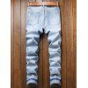 Pantalon Déchiré Au Lavage Léger en Denim - Bleu de Jean 32