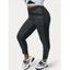 Pantalon Moulant Teinté Panneau en Dentelle à Bretelle Croisée de Grande Taille - Noir 5X