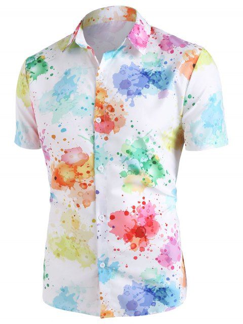 Splatter Paint Short Sleeve Shirt