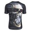T-shirt à Imprimé Gothique Crâne à Manches Courtes - multicolor M