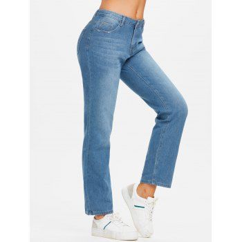 

Dark Wash Pockets Denim Jeans, Blue