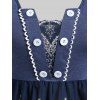 Plus Size & Curve Embroidered Skirted T-shirt - DEEP BLUE 3X