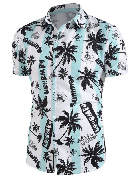 Allover Floral Coconut Palm Print Shirt