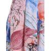 Robe Superposée à Imprimé Feuille Fleur Haute Basse - Rose clair XL
