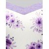 T-shirt Floral Grande Taille - Violet clair M | US 10