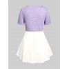 T-shirt Floral Grande Taille - Violet clair 3X | US 22-24