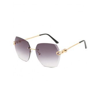 

Outdoor Ombre Rimless Square Sunglasses, Light gray
