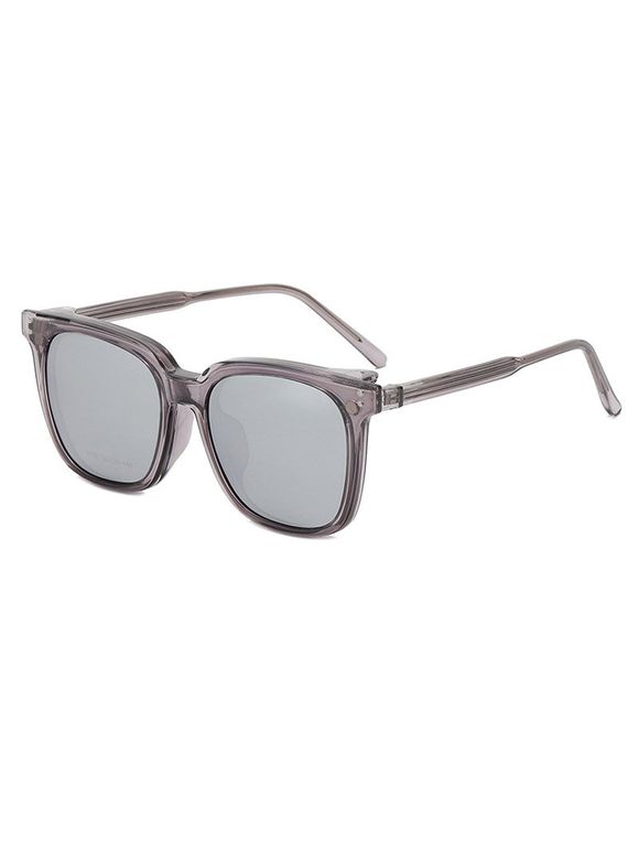 Lunettes de Soleil de Voyage à Monture Ronde - Gris Foncé 