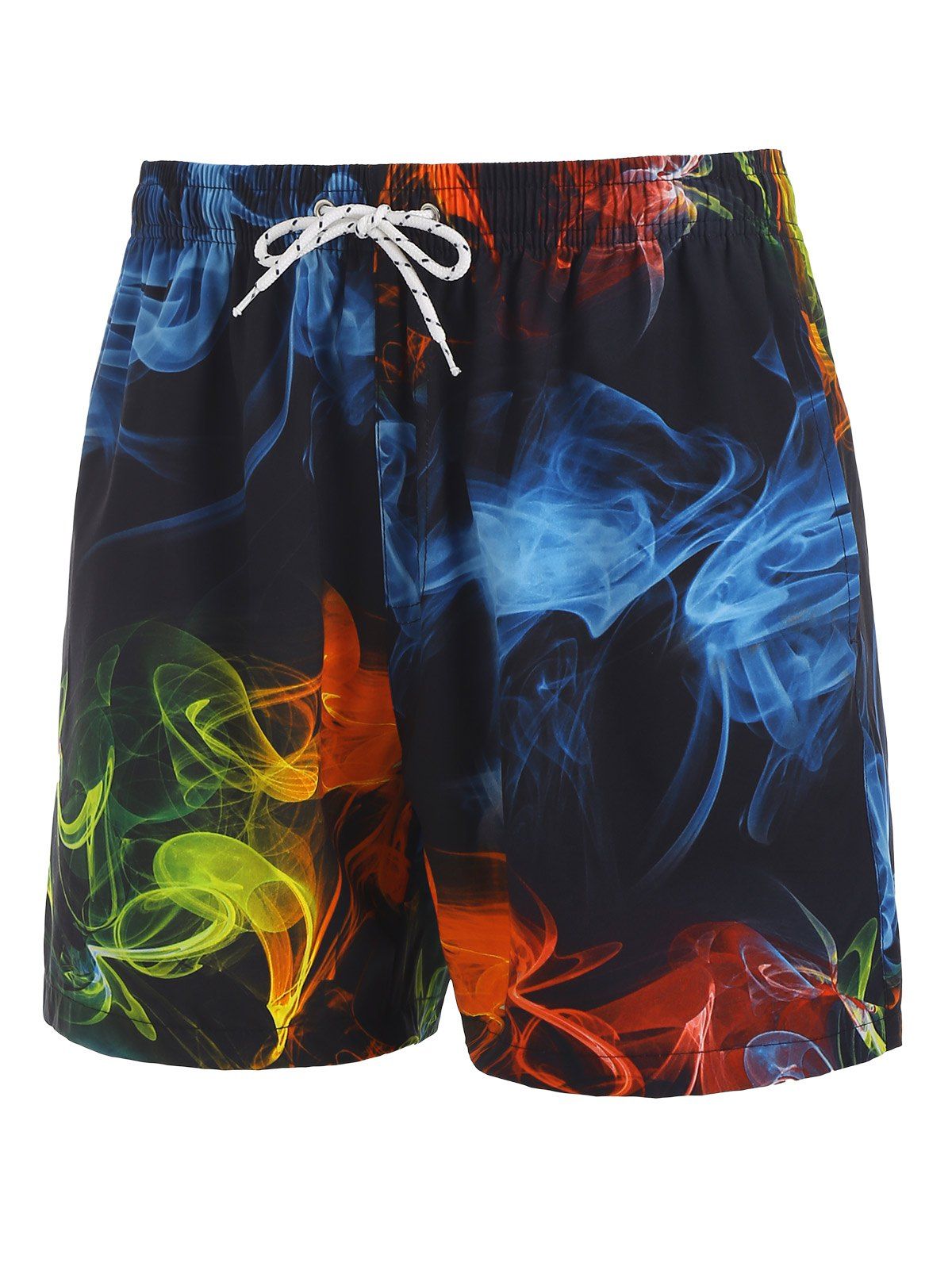 Ombre Drawstring Pocket Board Shorts - multicolor L