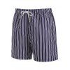 Drawstring Sailor Striped Board Shorts - DEEP BLUE XXL