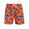 Shark Print Beach Shorts - RED XXL