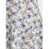 Plus Size & Curve Floral Criss Cross A Line Dress - LIGHT PURPLE L | US 12