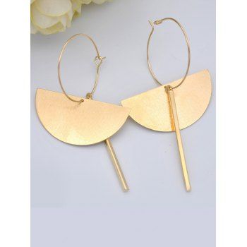 

Alloy Round Half Moon Drop Earrings, Golden