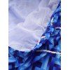 Allover Print Drawstring Board Shorts - BLUE XXL