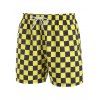 Short Motif de Carreaux à Cordon - Jaune M