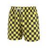 Checkerboard Pattern Drawstring Shorts - YELLOW XL
