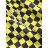 Checkerboard Pattern Drawstring Shorts - YELLOW XL