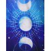 Moon Phase Galaxy Print Crisscross Dress - multicolor M