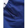 Drawstring Binding Trim Pocket Board Shorts - DEEP BLUE XXL