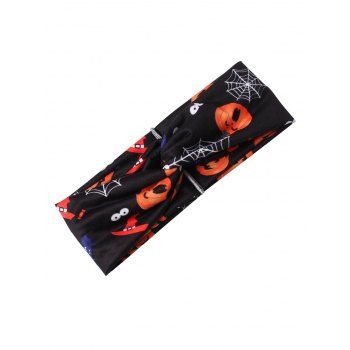 

Halloween Pumpkin Spider Wed Twisted Headband, Black