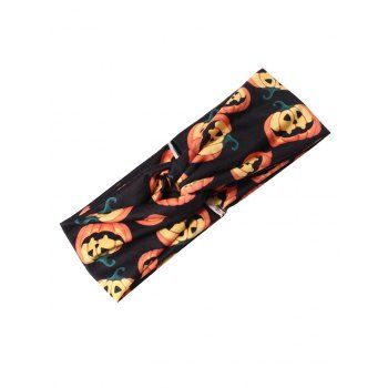 

Halloween Allover Pumpkin Twisted Headband, Black