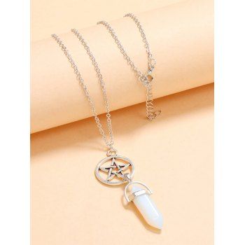 Retro Hollow Out Star Chain Pendant Necklace