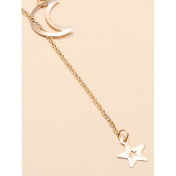Moon Star Pandent Alloy Chain Necklace