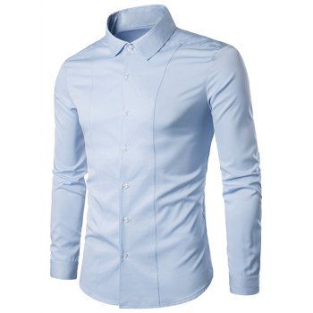 

Button Up Long Sleeve Business Shirt, Light blue