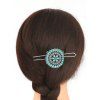 Vintage Faux Turquoise Flower Pattern Hair Pin - DEEP GREEN 