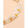 Daisy Floral Crochet Choker Necklace - WHITE 