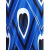 Plus Size & Curve Printed Modest Tankini Swimsuit - BLUE L