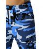 Pantalon Décontracté Cargo Camouflage à Cordon - Bleu Ciel M