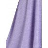 Robe Haute Basse Croisée Fleur Découpée en Dentelle - Violet clair XL