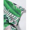 Tropical Palm Leaves Button Up Shirt - multicolor M