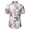 Allover Floral Button Up Shirt - multicolor 2XL