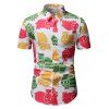 Chemise à Imprimé Animal Dessin Animé à Manches Courtes - multicolor 2XL