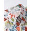 Animal Plant Allover Print Short Sleeve Shirt - multicolor 2XL