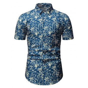 

Skull Floral Print Short Sleeve Shirt, Multicolor