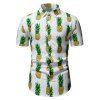 Chemise de Vacances à Imprimé Ananas à Manches Courtes - multicolor L