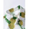 Pineapple Print Short Sleeve Vacation Shirt - multicolor M