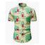 Chemise de Vacances à Imprimé Voiture Dessin Animé à Manches Courtes - multicolor L
