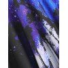 Robe à Imprimé Scène de Galaxie à Manches Courtes à Taille Haute - multicolor M