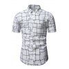 Casual Geometric Print Shirt - WHITE M
