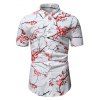 Chemise à Fleurs de Prunier à Peinture à l'Encre - multicolor L