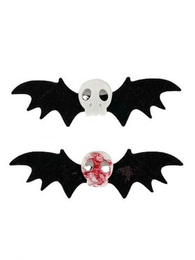 1 Pair Gothic Bat Skull Hair Clips